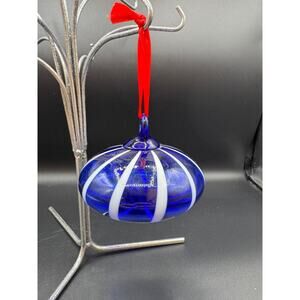 Cobalt Handblown Glass Ornament